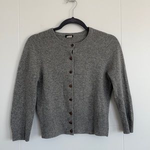 90s J.Crew Cropped Wool Cashmere Cardigan